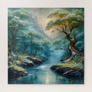 Puzzle Casse-tête de la rivière de la forêt lunaire mysti