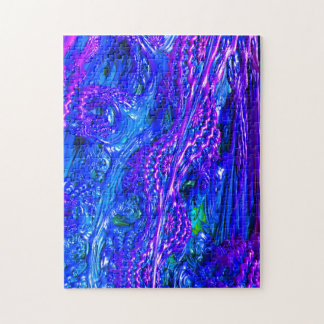Puzzle Casse-tête de paysage de fractale de Blurple Plue