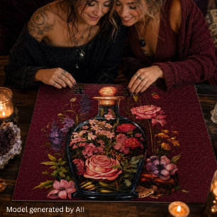 Puzzle Casse-tête de Potion Florale Enchantée Botanique