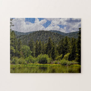 Puzzle Casse-tête de scène de lac de montagne