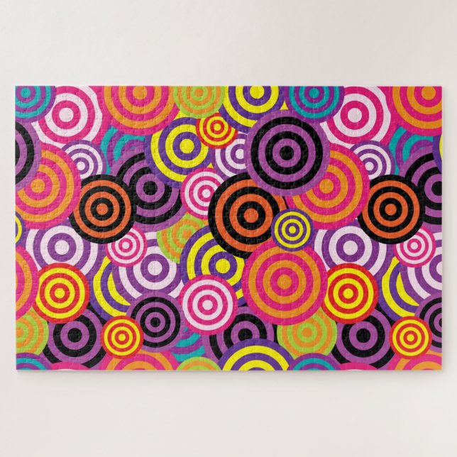 Puzzle casse-tête des cercles psychédéliques (Horizontal)