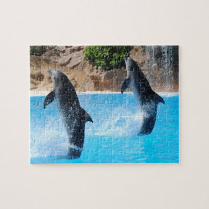 Puzzle Casse-tête des Dauphins jumeaux avec cascade