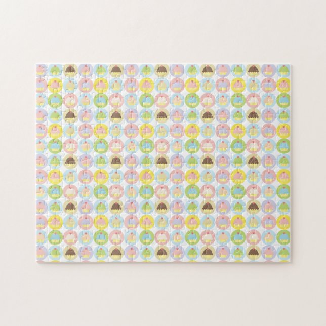 Puzzle Casse-tête douce de motif de petit gâteau (Horizontal)