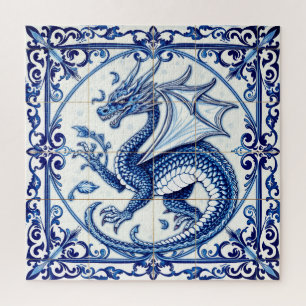 Puzzle casse-tête dragon de lune saphir