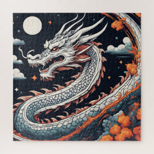 Puzzle casse-tête dragon de nuit