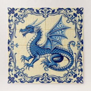 Puzzle casse-tête dragon du ciel saphir