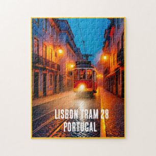 Puzzle Casse-tête du Tram 28 de Lisbonne – Art de rue noc