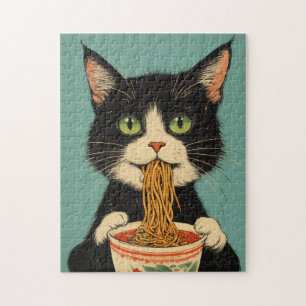 PUZZLE CASSE-TÊTE EN FORME DE CHAT SMOKING RAMEN