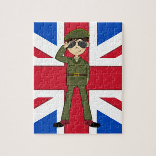 Puzzle Casse-tête mignonne de soldat d'armée britanniqu