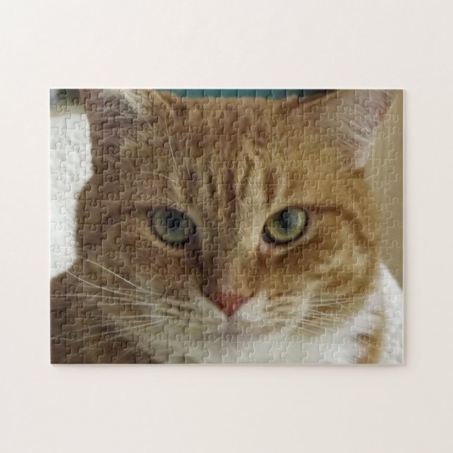 Puzzle Casse-tête orange de chat tigré (Horizontal)