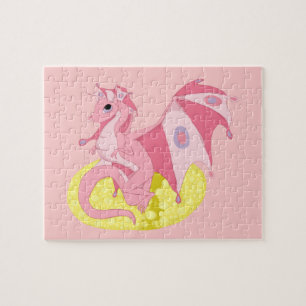 Puzzle Casse-tête rose de Hatchling de dragon de Fae