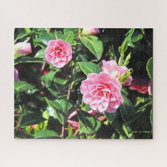 Puzzle Casse-tête rose de peinture de Digitals de (Horizontal)