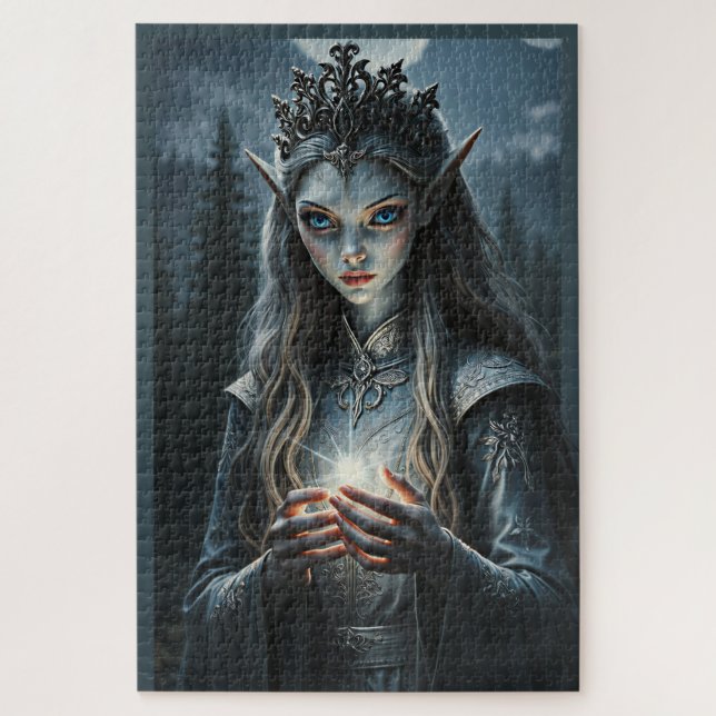Puzzle Casse-tête Sylvarae Nightwhisper – Mystérieuse Elf (Vertical)