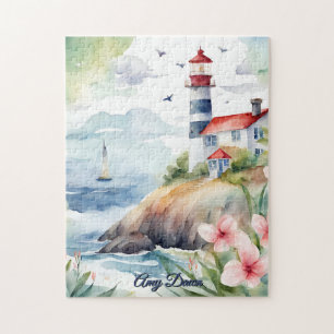 Puzzle CASSE-TÊTES : ADULTES Casse-tête de phare en aquar