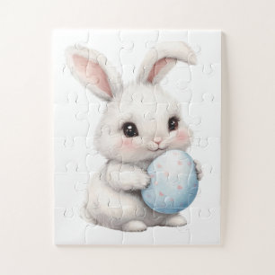 Puzzle Casse-têtes de lapin blanc mignon 