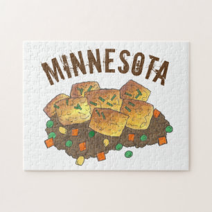 Puzzle Casserole de tatouage à plat chaud du Minnesota