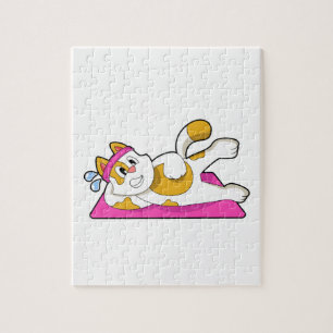Puzzle Cat at Yoga Exercice d'étirement