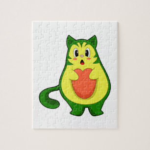Puzzle Cat Avocado