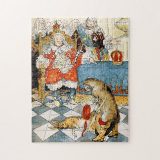 Puzzle Cat Fairy Tale Art Puss in Boots Vintage Artwork
