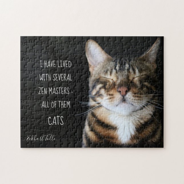 Puzzle Cat Quote / Zen Cat Photo (Horizontal)