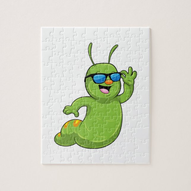 Puzzle Caterpillar avec lunettes de soleil (Vertical)