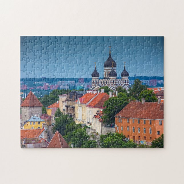 Puzzle Cathédrale et Cityscape| Estonie (Horizontal)