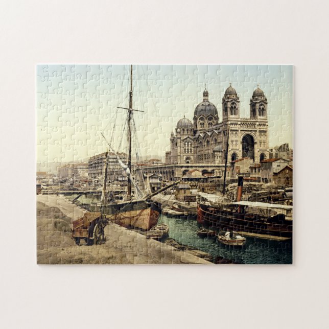 Puzzle Cathédrale et Quay de la Joliette Marseille France (Horizontal)