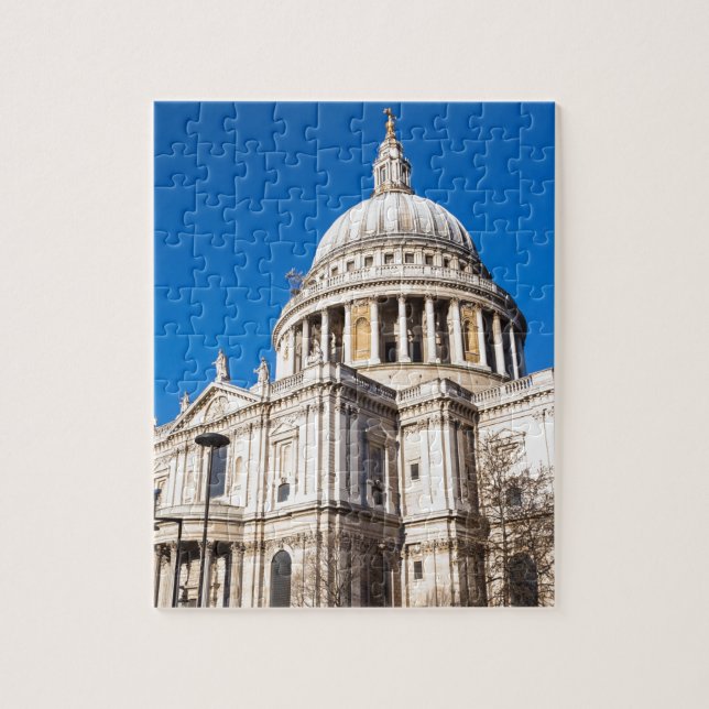 Puzzle Cathédrale St Paul Londres avec ciel bleu (Vertical)