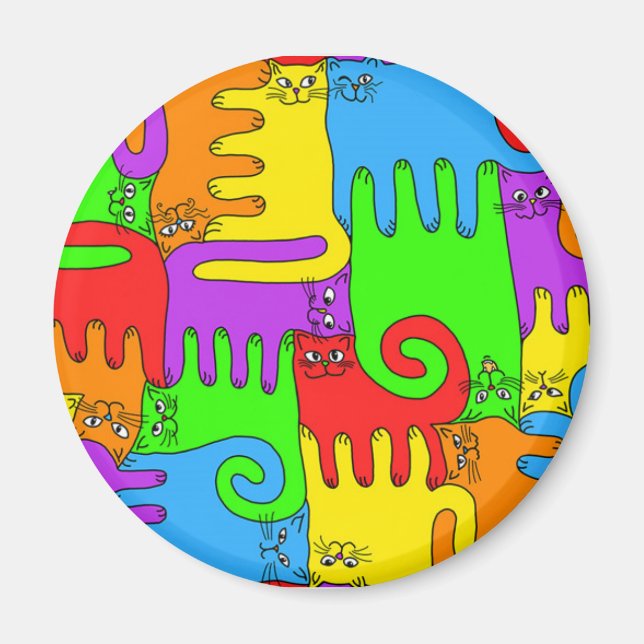 Puzzle Cats "Arc-en-ciel" 2 aimant (Devant)