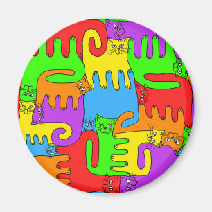 Puzzle Cats "Rainbow" 3 magnet