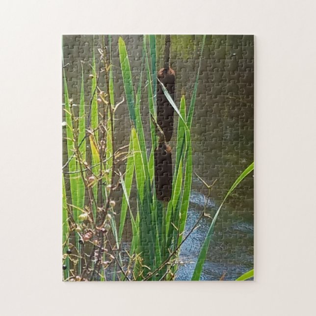 Puzzle Cattails sur la rivière (Vertical)