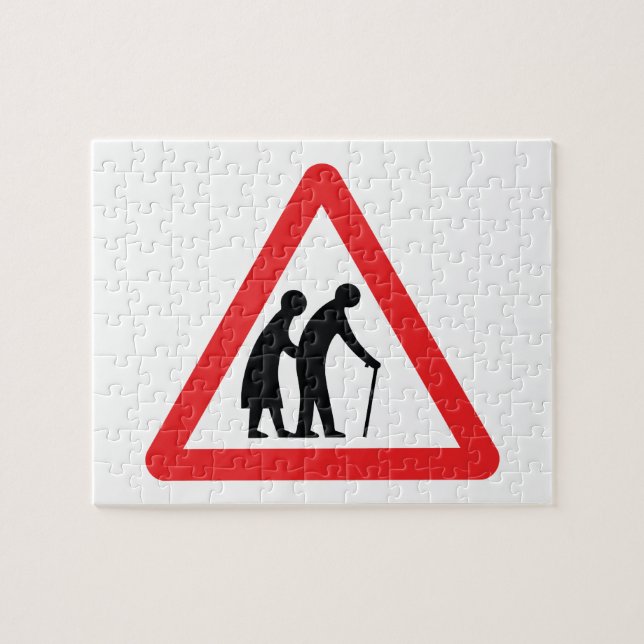 Puzzle CAUTION Personnes ÂGÉES - VOYAGE UK (Horizontal)