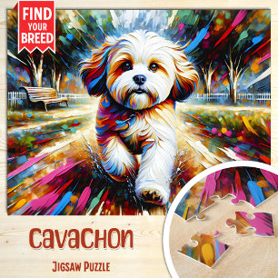 Puzzle Cavachon Portrait de chien Acrylique Art Imprimer 