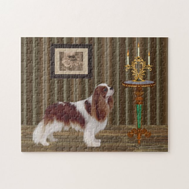 Puzzle Cavalier King Charles Spaniel Chien Art (Horizontal)