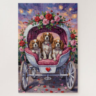 Puzzle Cavalier King Charles Spaniel Chien Saint-Valentin
