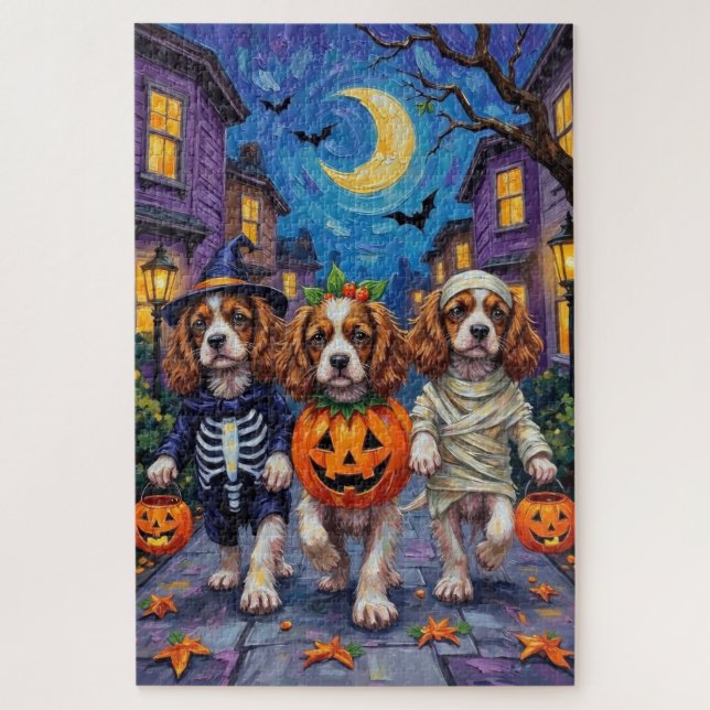 Puzzle Cavalier King Charles Spaniel Costumes d'Halloween (Vertical)