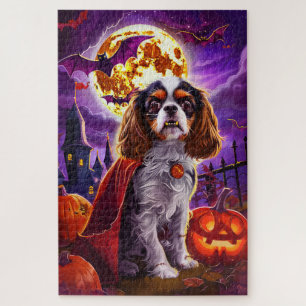 Puzzle Cavalier King Vampire Citrouilles Halloween Épouva