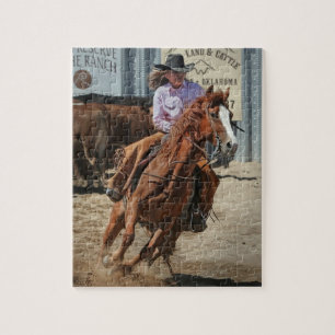 Puzzle Cavalière de Rodéo Cheval à Cheval Sports Occident