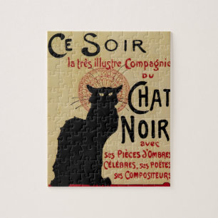 Puzzle Ce Soir Conversation Noir Chat noir, Art Nouveau V