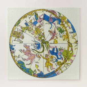 Puzzle Céleste Vintage, Sphère Arabe, Constellations