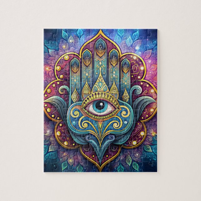 Puzzle Celestial Hamsa  (Vertical)
