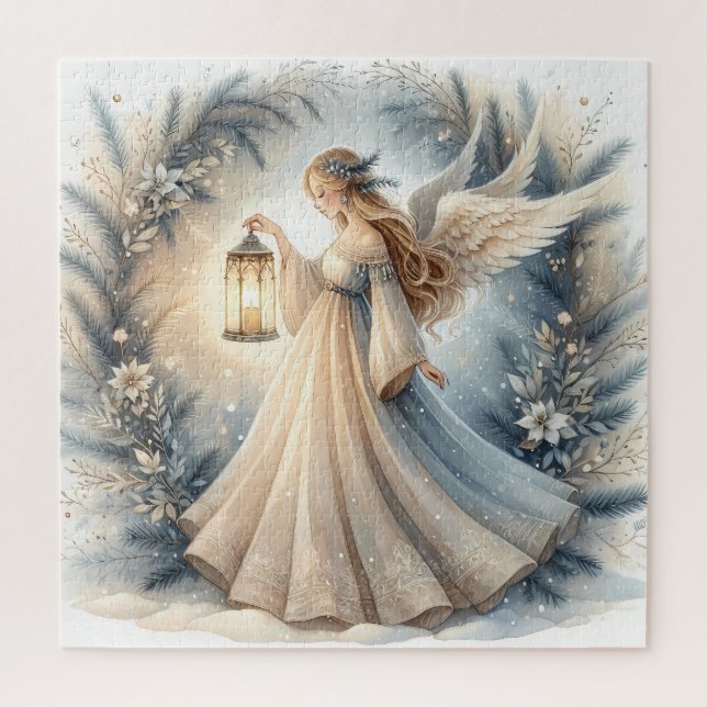 Puzzle Celestial Winter Angel Lantern of Peace (Vertical)