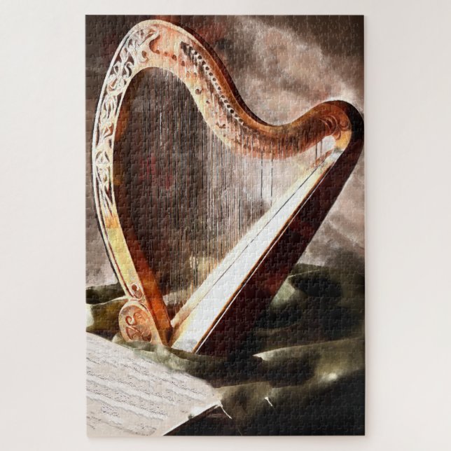 puzzle - celtic harp (Vertical)
