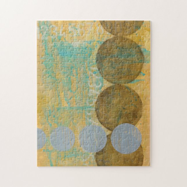 Puzzle Cercles Brown et gris foncés avec des nombres (Vertical)