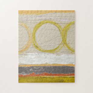 Puzzle Cercles jaunes et orange sur Arrière - plan multic