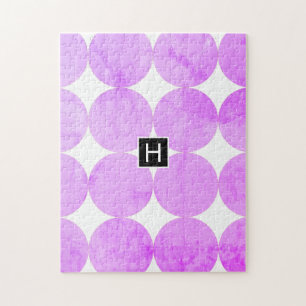 Puzzle Cercles violets modernes   Monogramme