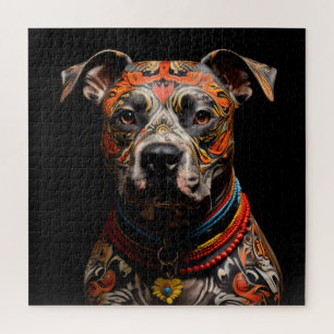 Puzzle Ceremonial Staffordshire Bull Terrier guerrier