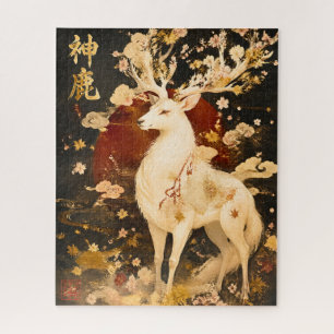 Puzzle Cerf Blanc Céleste Art de la mythologie japonais