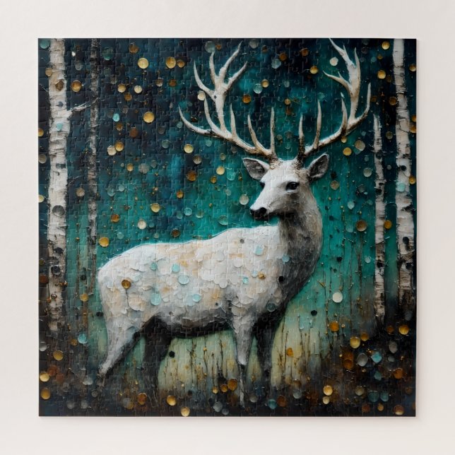 Puzzle Cerf Blanc Magnifique (Vertical)