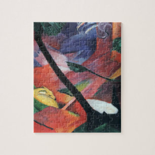 Puzzle Cerf dans la forêt II par Franz Marc; Reh im Walde